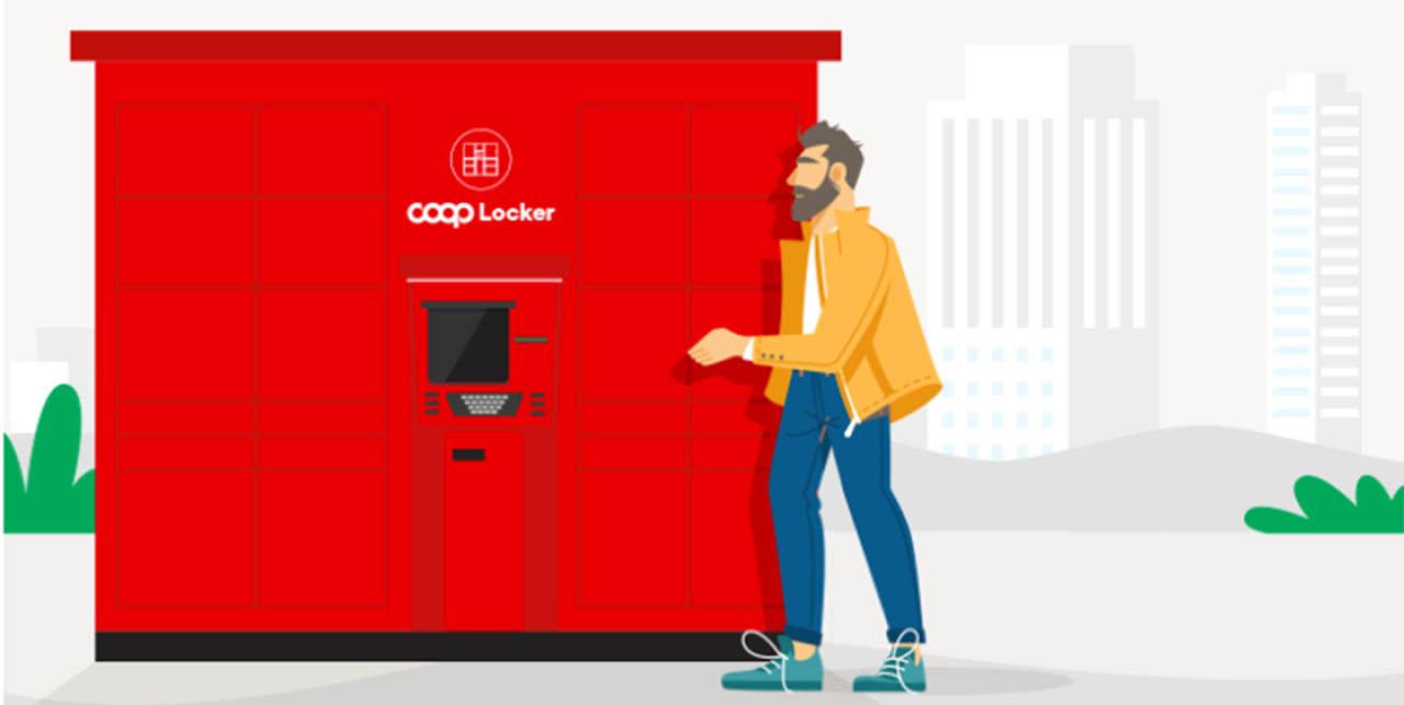 Uno dei tanti Coop Locker a disposizione sul territorio.